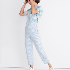 Madewell Tie-Strap Overalls in Railroad Stripe